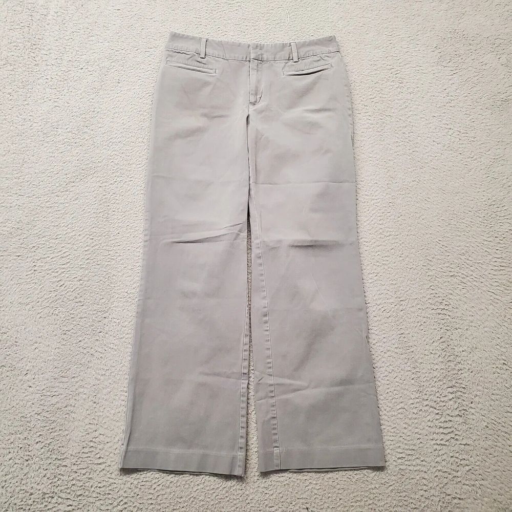 Eddie Bauer Pants Womens 8 Gray Blakely Fit Wide Leg Casual Pockets Outdoors